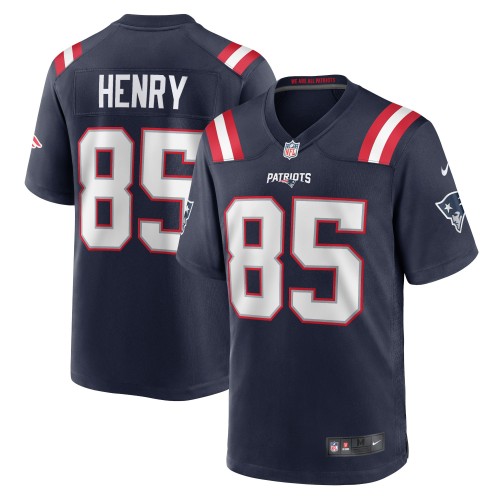 Men's New England Patriots #85 Hunter Henry Nike Navy Vapor Limited Stitched Jersey