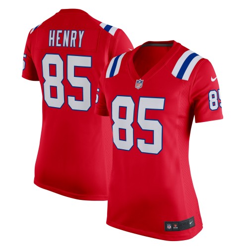 Women's New England Patriots #85 Hunter Henry Nike Red Vapor Limited Alternate Stitched Jersey