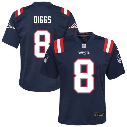 Youth New England Patriots #8 Stefon Diggs Nike Navy Team Stitched Vapor Limited Jersey