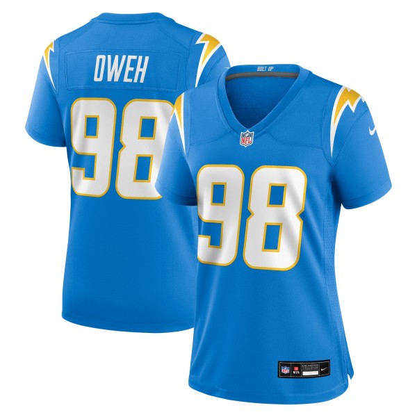 Women's Los Angeles Chargers #98 Odafe Oweh Nike Powder Blue Team Stitched Game Jersey
