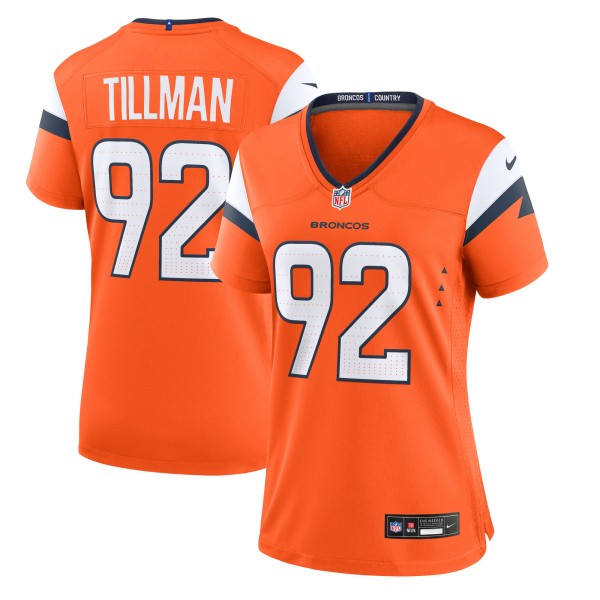 Women's Denver Broncos #92 Dondrea Tillman Nike Orange Team Stitched Game Jersey