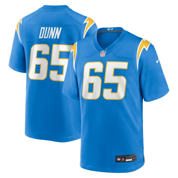 Men's Los Angeles Chargers #65 Michael Dunn Nike Powder Blue Team Stitched Game Jersey