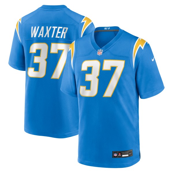 Men's Los Angeles Chargers #37 Isas Waxter Nike Powder Blue Team Stitched Game Jersey