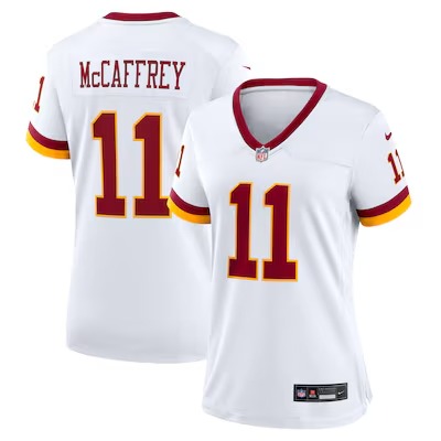Women's Washington Commanders #11 Luke McCaffrey White Game Super Bowl Era Stitched Jersey