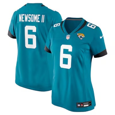 Women's Jacksonville Jaguars #6 Greg Newsome II Nike Teal Team Stitched Vapor Untouchable Limited Jersey