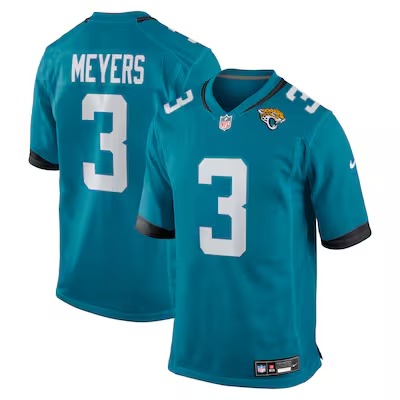 Men's Jacksonville Jaguars #3 Jakobi Meyers Nike Teal Team Stitched Vapor Untouchable Limited Jersey