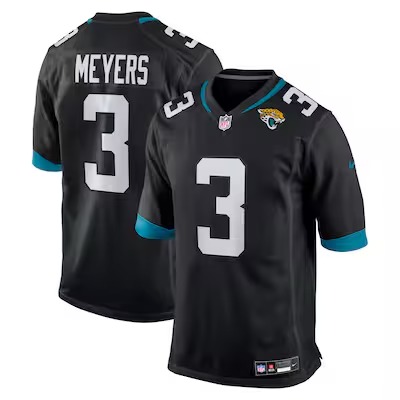 Men's Jacksonville Jaguars #3 Jakobi Meyers Nike Black Alternate Stitched Vapor Untouchable Limited Jersey