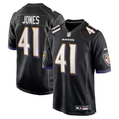 Men's Baltimore Ravens #41 Dre'Mont Jones Nike Black Alternate Stitched Vapor Untouchable Limited Jersey