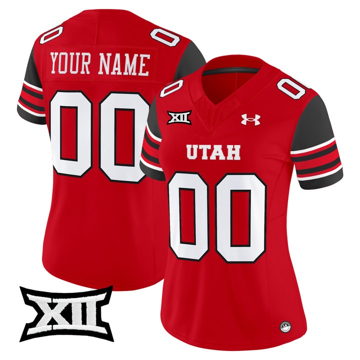 Women's Utah Utes Custom football 2025 Vapor F.U.S.E. Limited Stitched Jersey Red