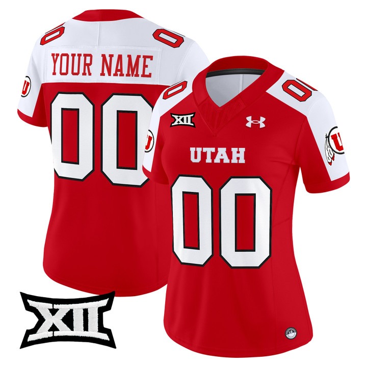 Women's Utah Utes Custom football 2025 Vapor F.U.S.E. Limited Stitched Jersey Red Alternate