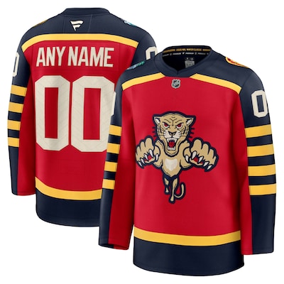 Men's Florida Panthers Custom 2026 Winter Classic Premium Stitched Jersey Red