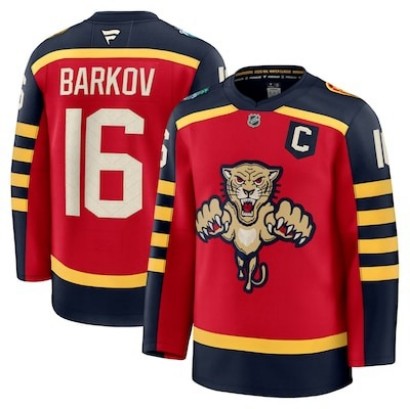 Men's Florida Panthers #16 Aleksander Barkov Red 2026 Winter Classic Premium Stitched Jersey
