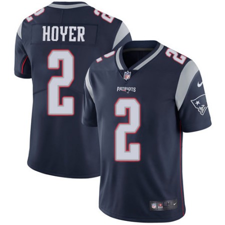 Men's New England Patriots #2 Brian Hoyer Navy Blue Team Color Limited Vapor Untouchable Stitched Jersey