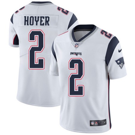 Men's New England Patriots #2 Brian Hoyer White Limited Vapor Untouchable Stitched Jersey