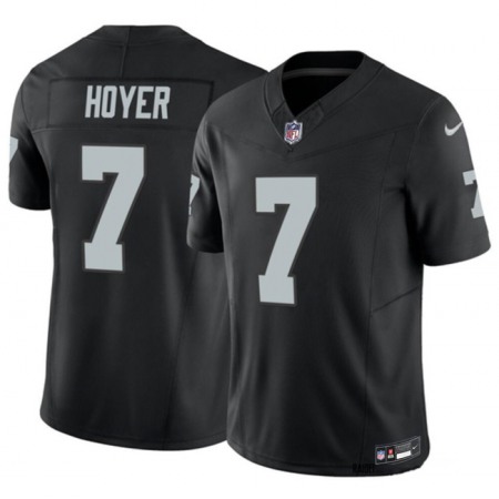 Men's Las Vegas Raiders #7 Brian Hoyer Black 2023 F.U.S.E Vapor Untouchable Limited Stitched Football Jersey