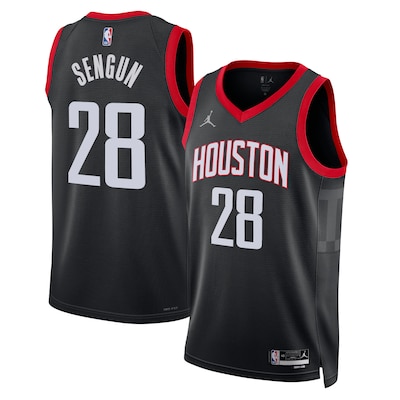 Men's Houston Rockets #28 Alperen Sengun Black Jordan Statement Edition Swingman Stitched Jersey