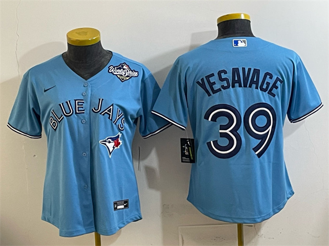 Women's Toronto Blue Jays #39 Trey Yesavage Blue 2025 World Series Cool Base Stitched Baseball Jersey(Run Small)