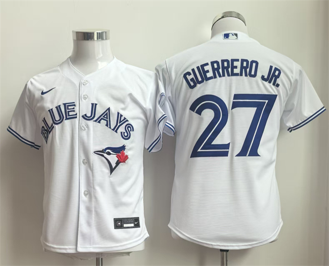 Youth Toronto Blue Jays #27 Vladimir Guerrero Jr. White Limited Stitched Baseball Jersey