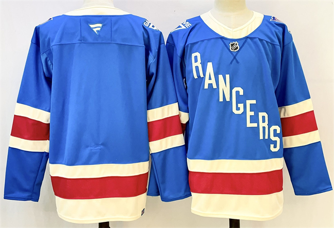 Men's New York Rangers Blank Blue 2025 Stitched Hockey Jersey
