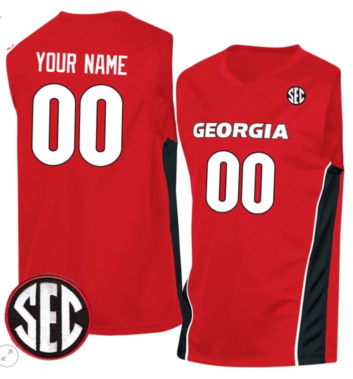 Custom Georgia Bulldogs Jersey College Basketball Stiched Red Custom Georgia Bulldogs Jersey College Basketball Stiched Red