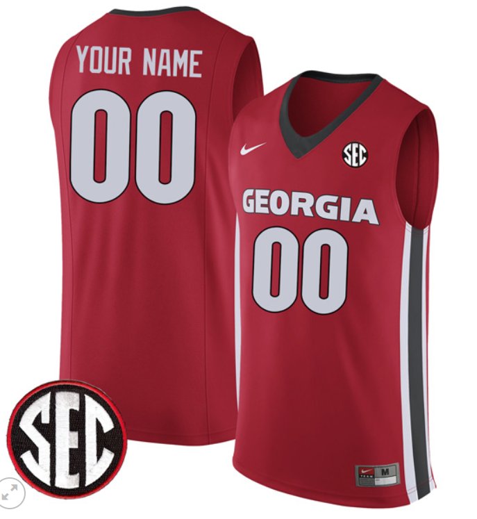 Custom Georgia Bulldogs Jersey College Basketball Stiched Limited Red Custom Georgia Bulldogs Jersey College Basketball Stiched Limited Red