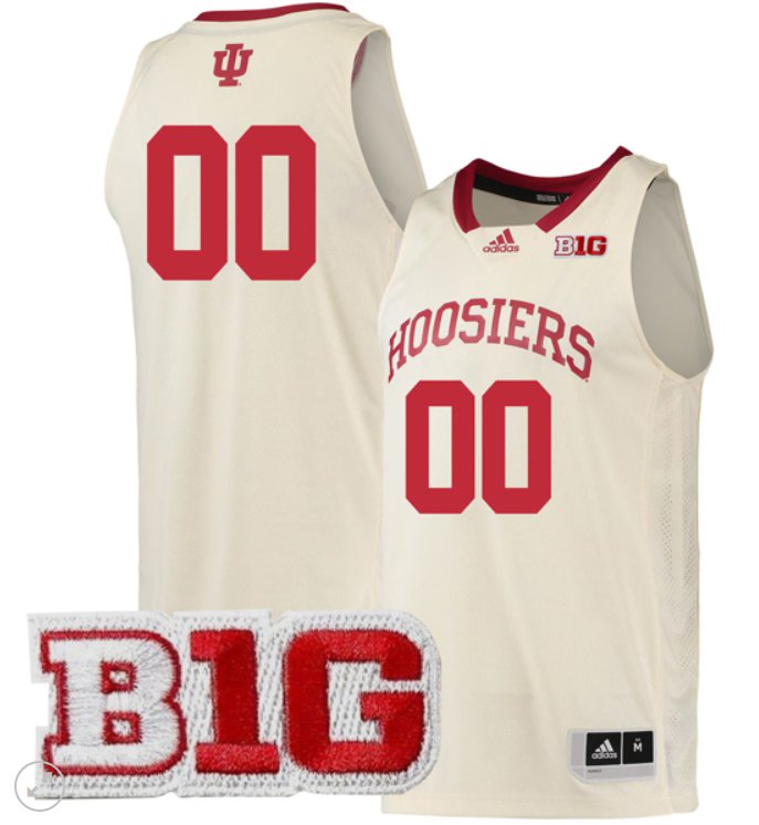 Custom Indiana Hoosiers Jersey College Basketball Stiched Game Cream Custom Indiana Hoosiers Jersey College Basketball Stiched Game Cream