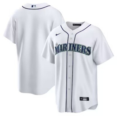 Big Size 4XL-8XL Men's Seattle Mariners Nike Home Replica Stitched Jersey - White