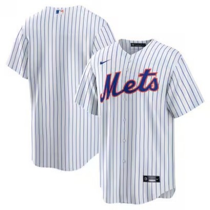 Big Size 4XL-8XL Men's New York Mets Nike Home Replica Stitched Jersey - White
