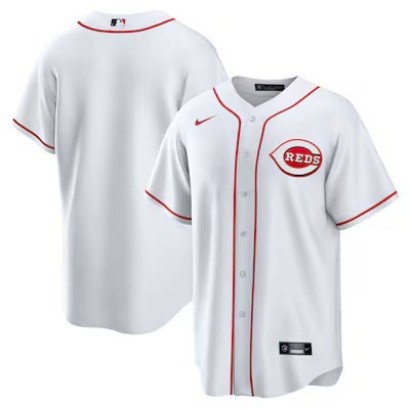 Big Size 4XL-8XL Men's Cincinnati Reds Nike Home Replica Stitched Jersey - White