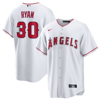Men's & Women's & Youth Los Angeles Angels #30 Nolan Ryan White Nike Home Retired Player Replica Stitched Jersey