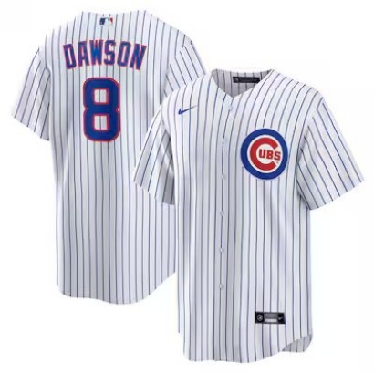 Men's & Women's & Youth Chicago Cubs #8 Andre Dawson White Nike Home Retired Player Replica Stitched Jersey
