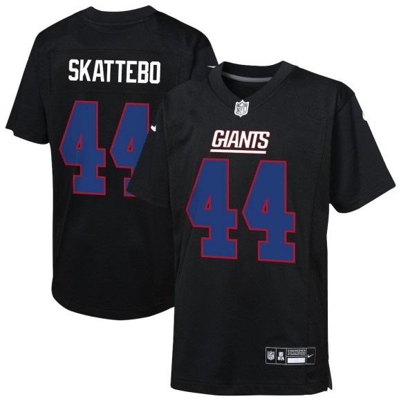 Youth New York Giants #44 Cam Skattebo Carbon Black Nike Fashion Game Stitched Jersey