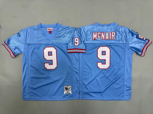 Youth Tennessee Titans Oilers #9 Steve McNair Light Blue 1997 Throwback Stitched Jersey