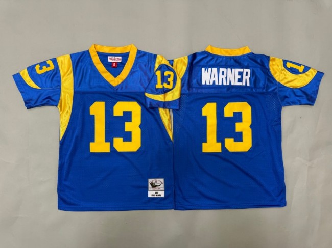 Youth Los Angeles Rams #13 Kurt Warner Blue 1999 Throwback Stitched Jersey