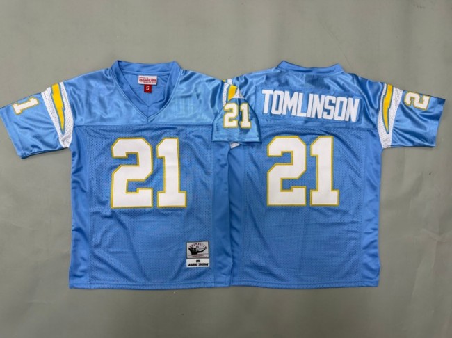 Youth Los Angeles Chargers #21 LaDainian Tomlinson Light Blue 2002 Throwback Stitched Jersey