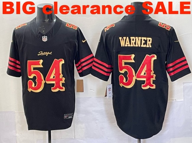 Clearance SALE Mens & Womens & Youth San Francisco 49ers #54 Fred Warner 2025 “Rivalries” F.U.S.E. Stitched Limited Jersey Black