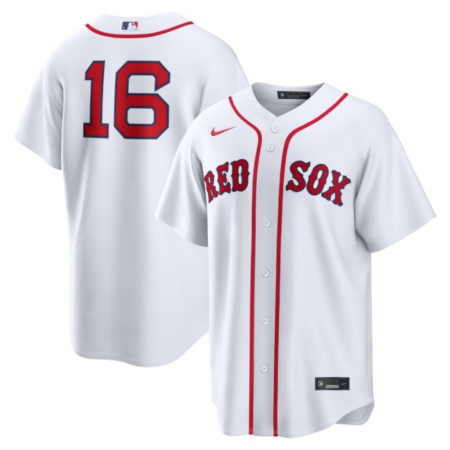 Men's Boston Red Sox #16 Jarren Duran White No Name Nike Home Stitched Replica Jersey