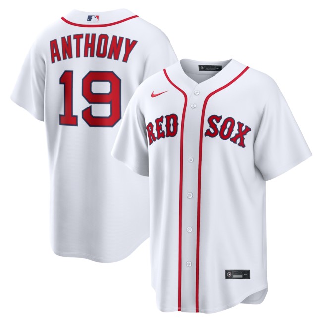 Men's Boston Red Sox #19 Roman Anthony White Nike Home Replica Jersey