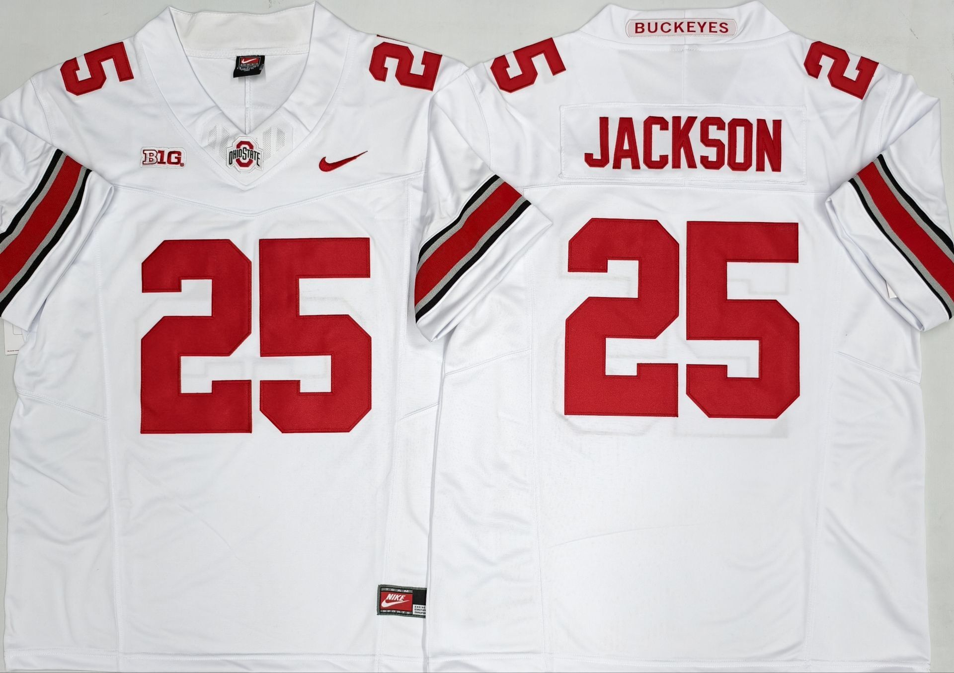 Men's Ohio State Buckeyes #25 Lamar Bo Jackson White 2025 F.U.S.E. Limited Stitched Jersey