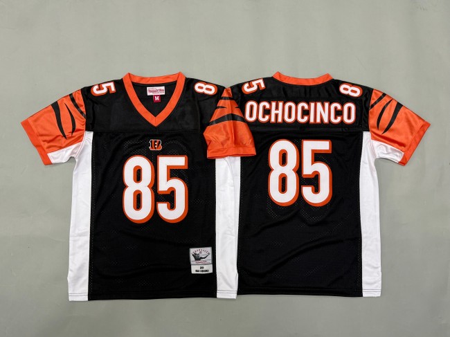 Youth Cincinnati Bengals #85 Chad Ochocinco Black 'MN' 2009 Throwback Stitched Football Jersey