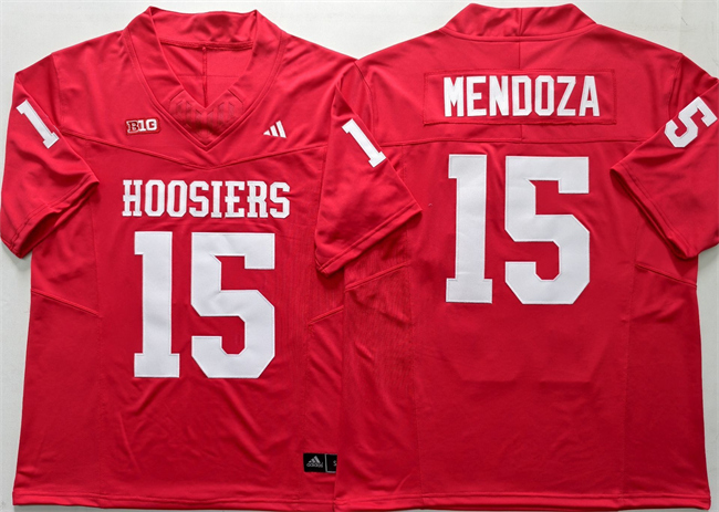 Men's Indiana Hoosiers #15 Fernando Mendoza Red Stitched Basketball Jersey