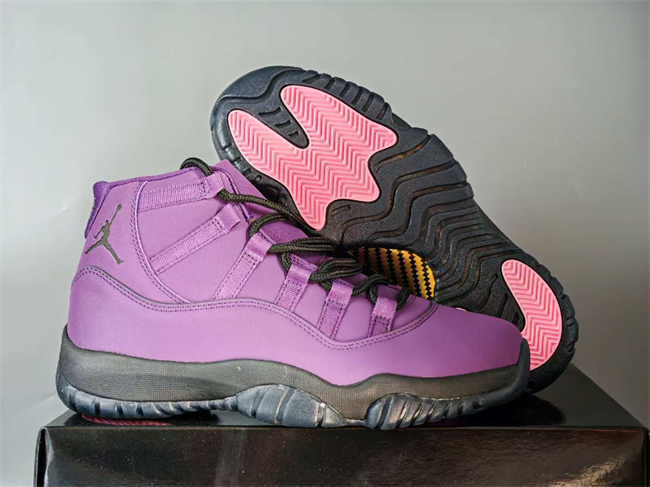 Women's Running weapon Air Jordan 11 Purple Shoes 033