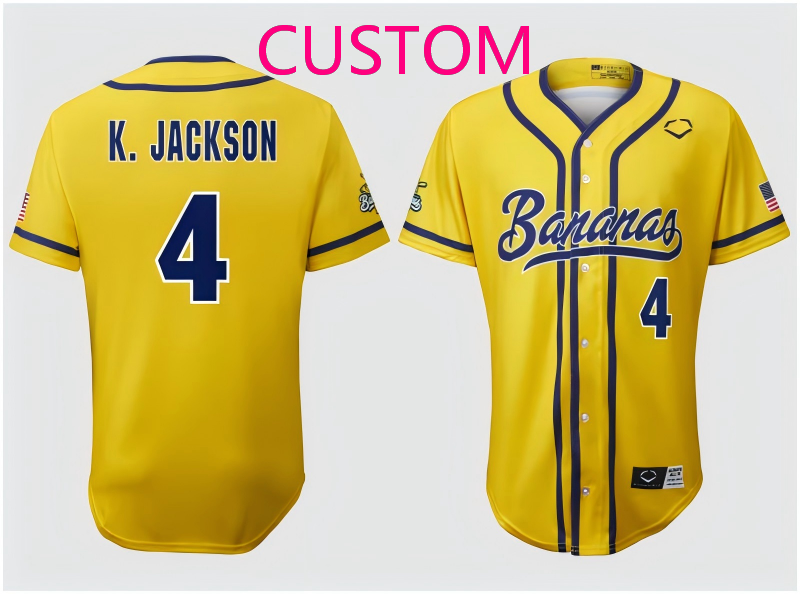 Men's & Women's & Youth Savannah Bananas Active Player Custom Yellow 2025 Vapor Limited Stitched Baseball Jersey