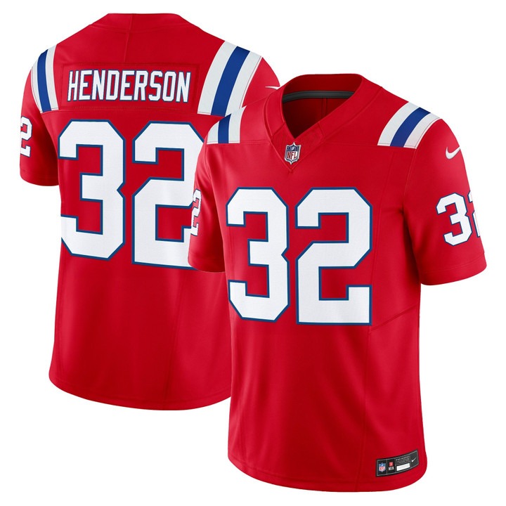 Youth New England Patriots #32 TreVeyon Henderson Red F.U.S.E. Throwback Vapor Limited Stitched Jersey