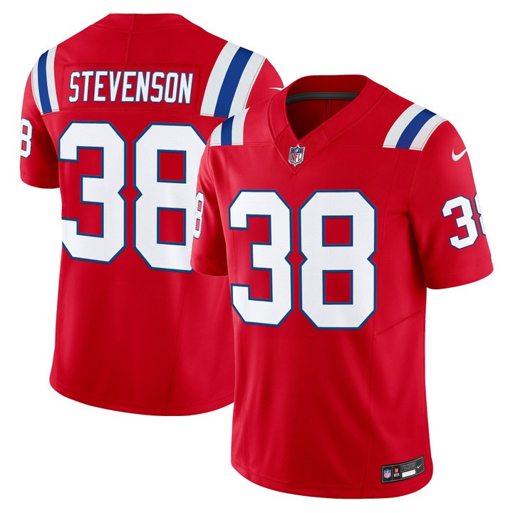 Youth New England Patriots #38 Rhamondre Stevenson Red F.U.S.E. Throwback Vapor Limited Stitched Jersey