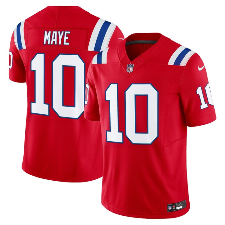 Toddlers New England Patriots #10 Drake Maye Red F.U.S.E. Throwback Vapor Limited Stitched Jersey