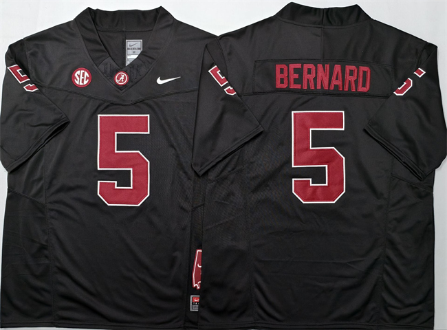Men's Alabama Crimson Tide #5 Germie Bernard Black F.U.S.E  Stitched Football Jersey