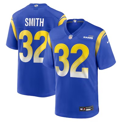 Men's Los Angeles Rams #32 Christopher Smith Royal Nike Team Game Jersey
