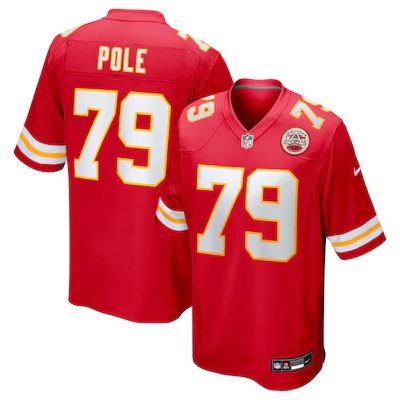 Men's Kansas City Chiefs #79 Esa Pole Red Nike Team Game Jersey