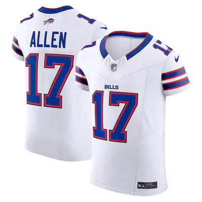 Men's Buffalo Bills #17 Josh Allen White Nike Vapor F.U.S.E. Elite Jersey